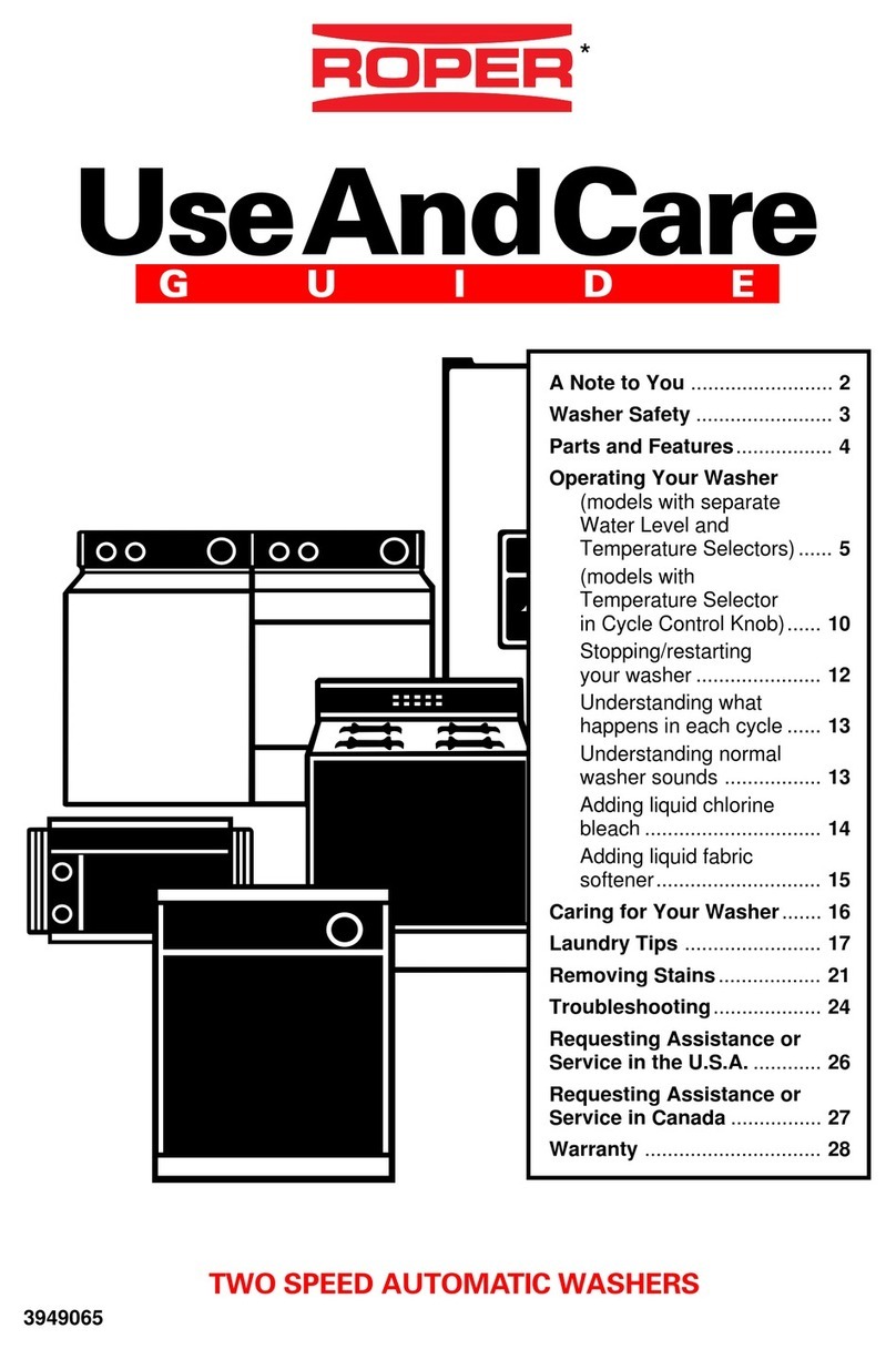 Roper Automatic washers Use and care guide