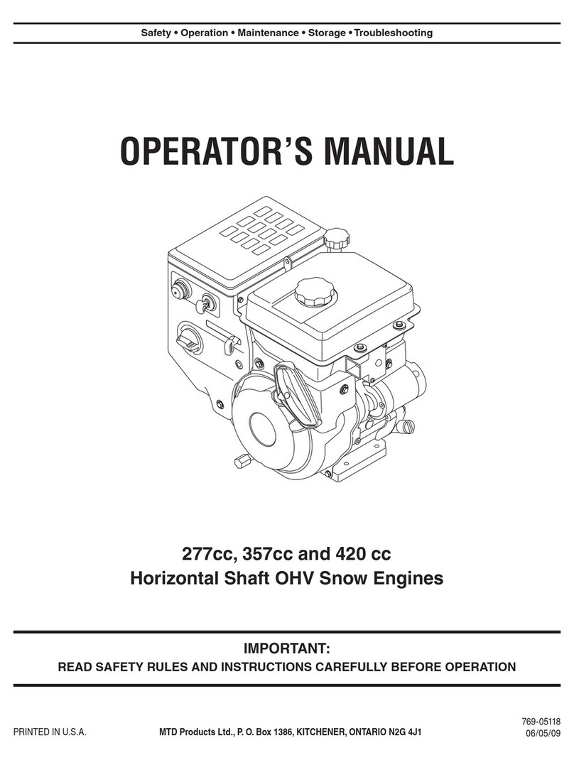 MTD 277CC User manual