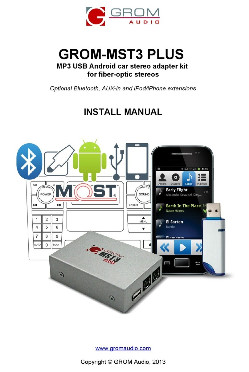 GROM Audio GROM-MST3 PLUS Install manual