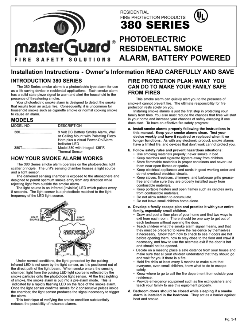 MasterGuard 380 Installation and owner's manual