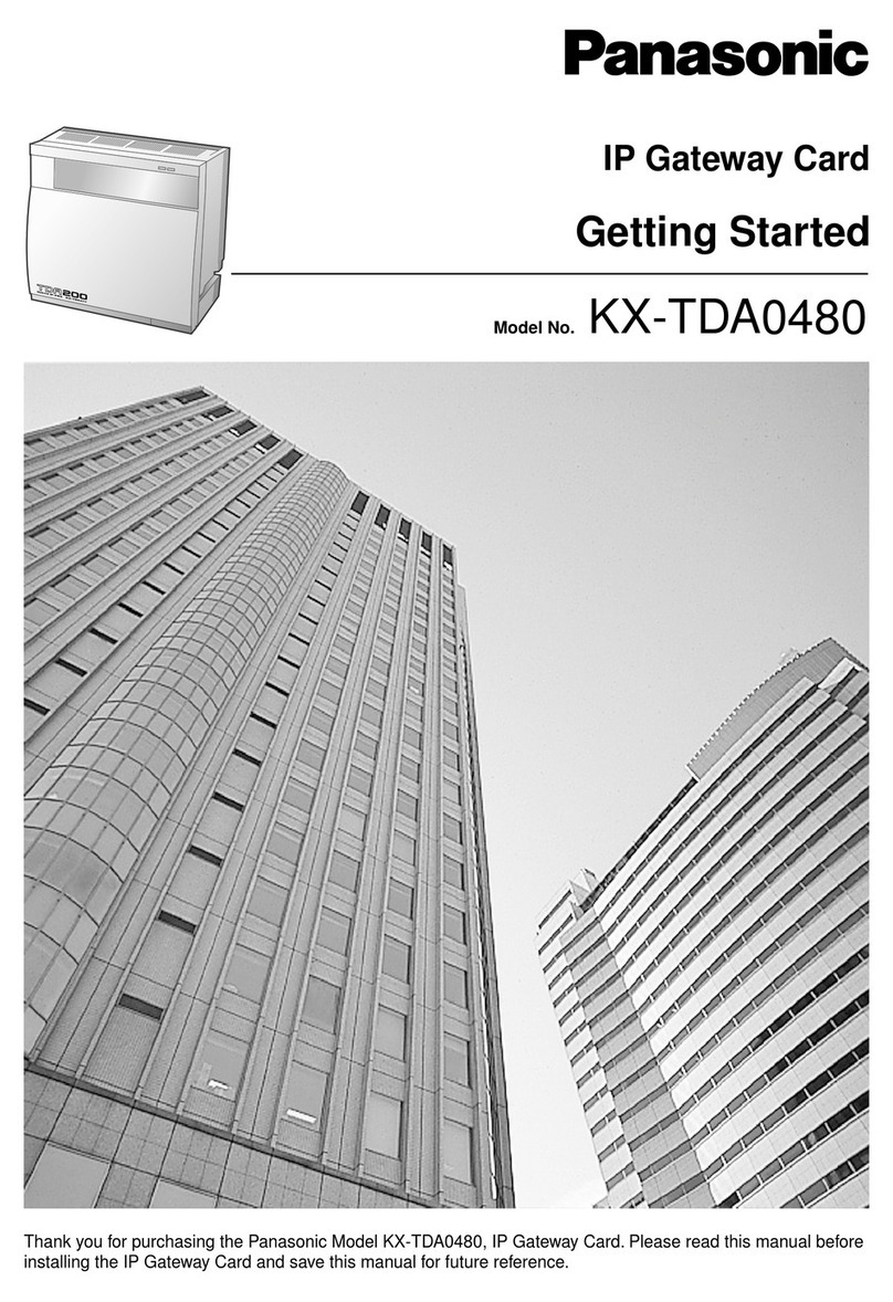Panasonic KX-TDA0480 User manual Panasonic KX-TDA0480 User manual