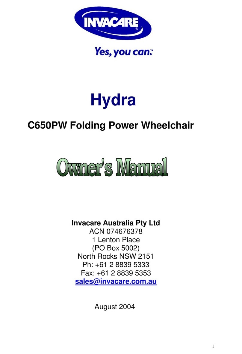 Invacare Hydra C650PW User manual