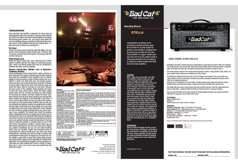 Bad Caf STELLA operating manual