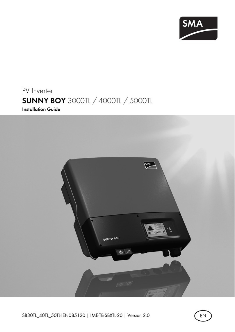 SMA SUNNY BOY 3000TL Single Tracker User manual SMA SUNNY BOY 3000TL Single Tracker User manual