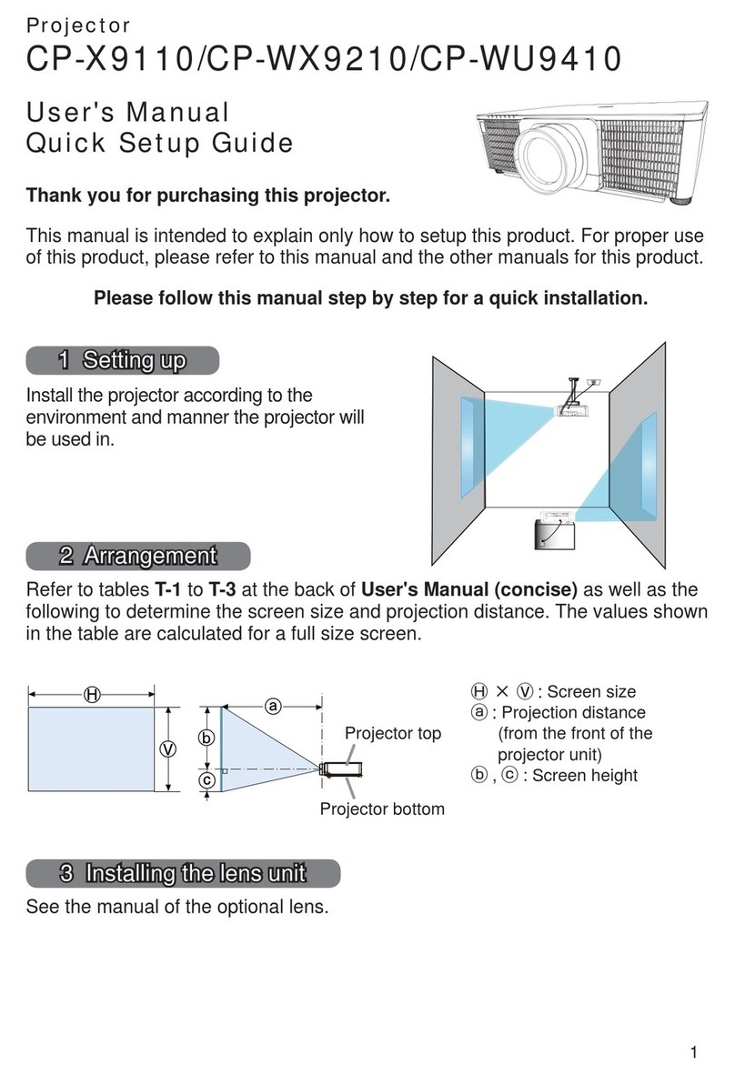 Hitachi CP-W9110 User manual