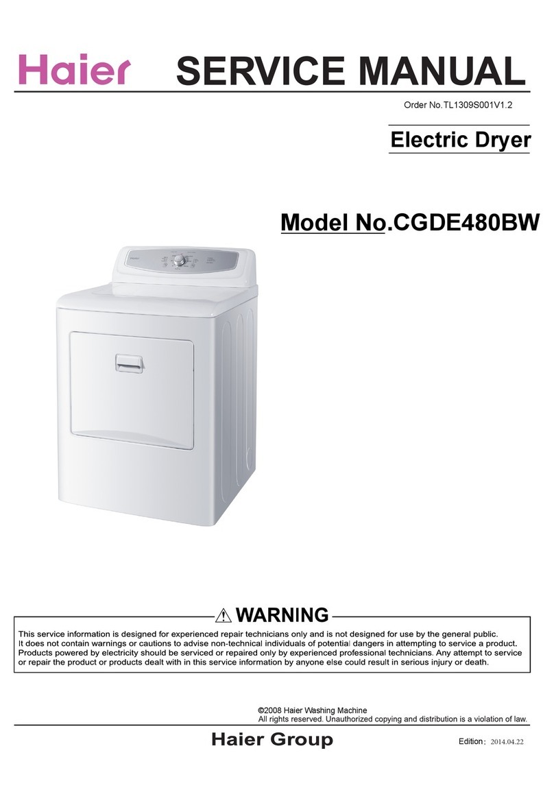 Haier CGDE480BW User manual