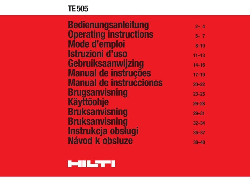 Hilti TE505 User manual