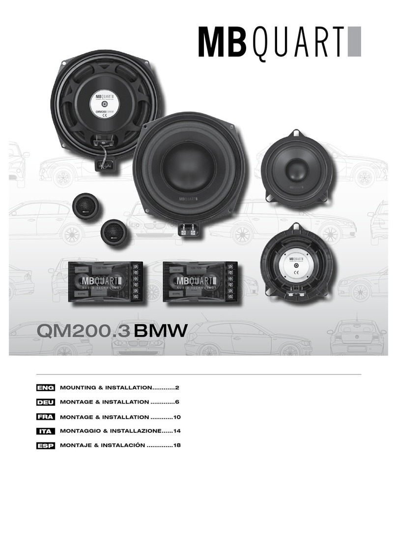 MB QUART QM200.3BMW Mounting & installation