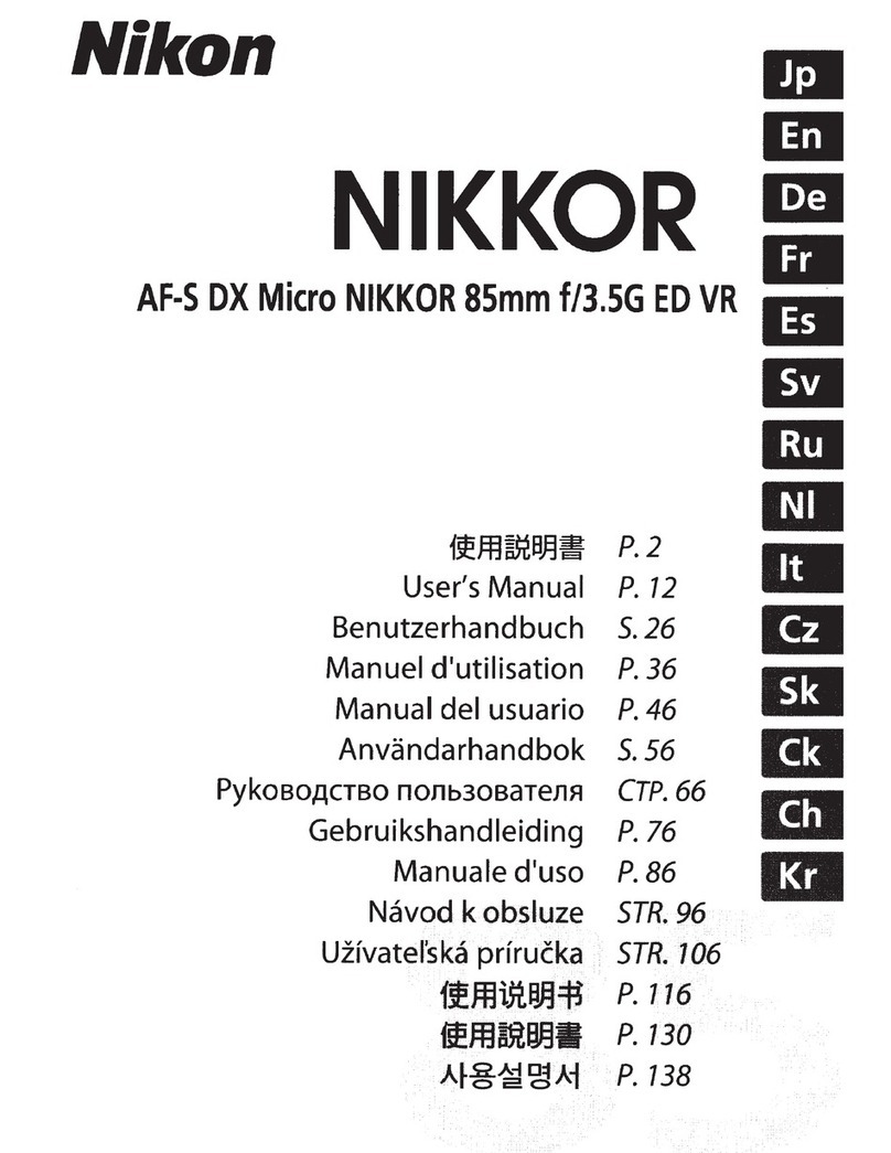 Nikon NIKKOR 8Smm user manual