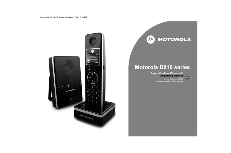 Motorola D810 series User manual
