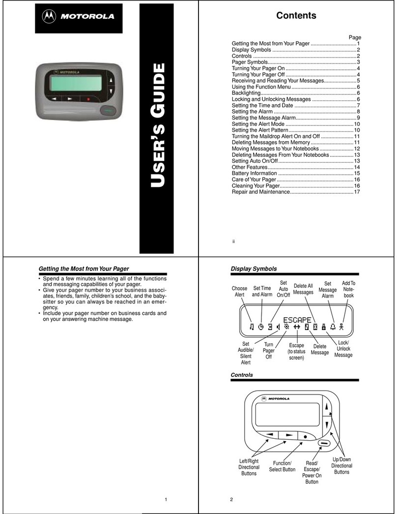 Motorola Advisor II User manual
