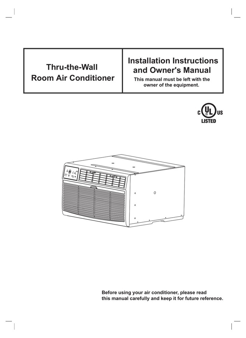 Airwell-Fedders Thru-the-Wall Room Air Conditioner Installation instructions and owner's manual