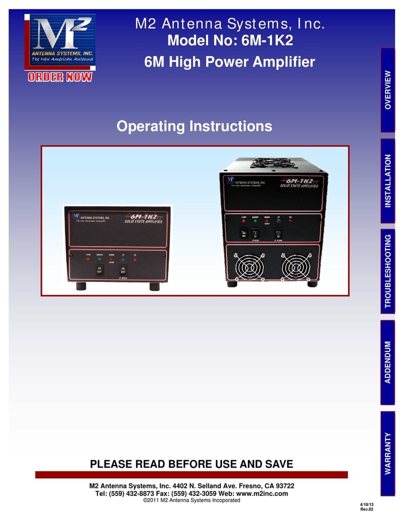 M2 Antenna Systems 6M-1K2 operating instructions