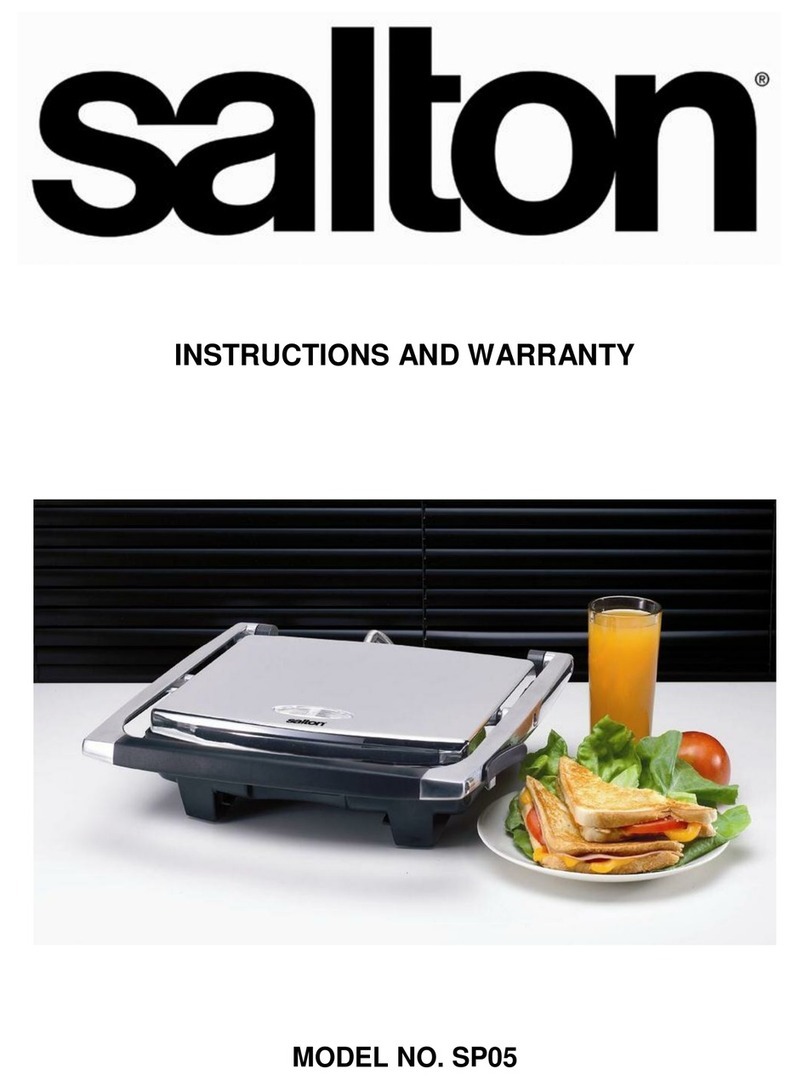 Salton SP05 Instructions and warranty