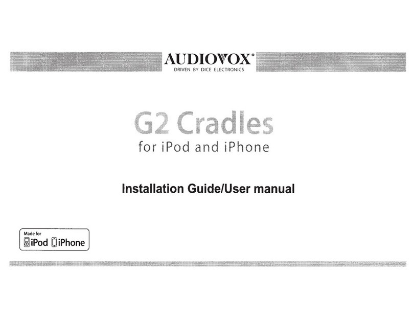 Audiovox G2 Cradles installation guide