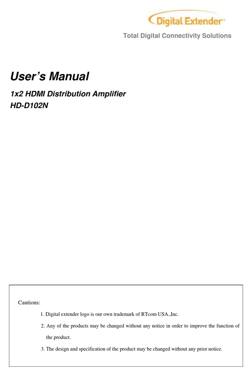 Digital Extender HD-D102N user manual