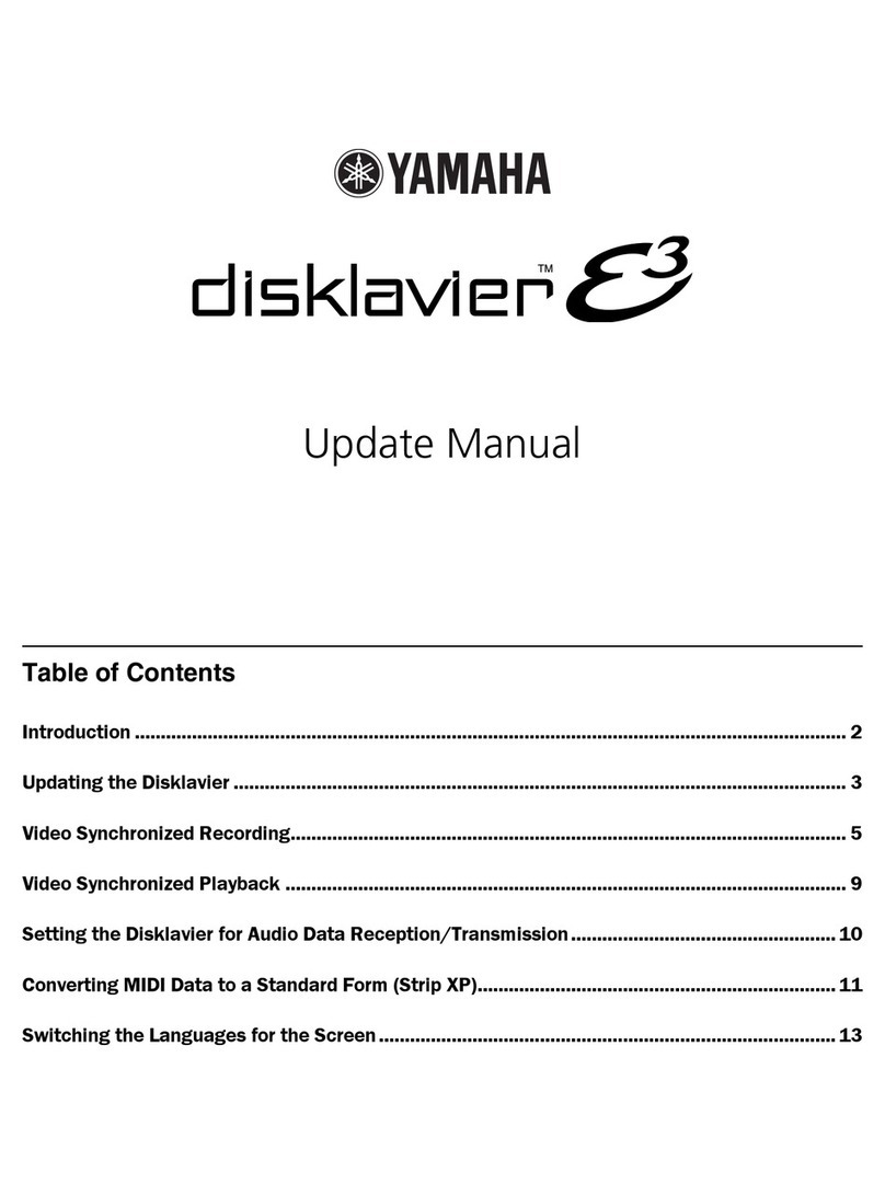Yamaha Disklavier E3 Update manual
