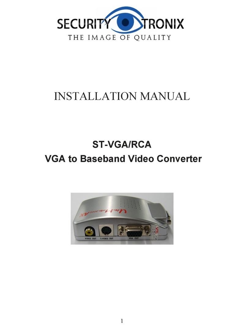 Securitytronix ST-VGA/RCA installation manual Securitytronix ST-VGA/RCA installation manual