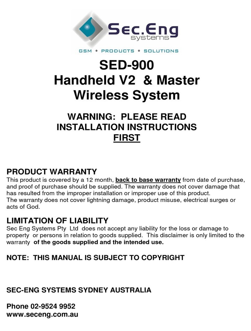 SecEng SED-900 installation instructions