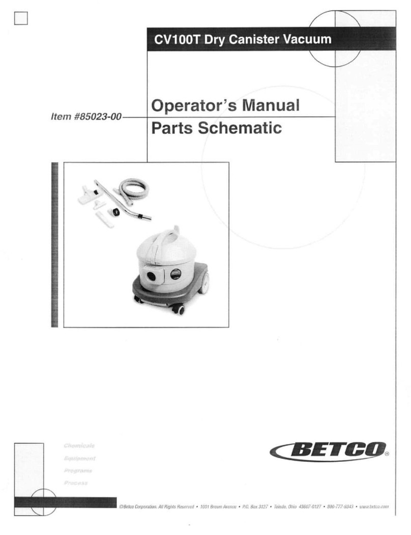 BETCO CV-100T Operator's manual