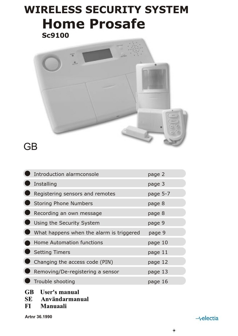Electia Home Prosafe Sc9100 User manual