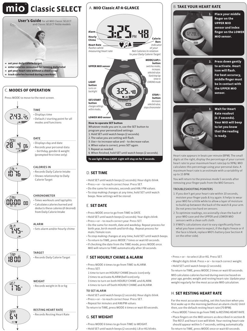 Mio Classic select series user guide