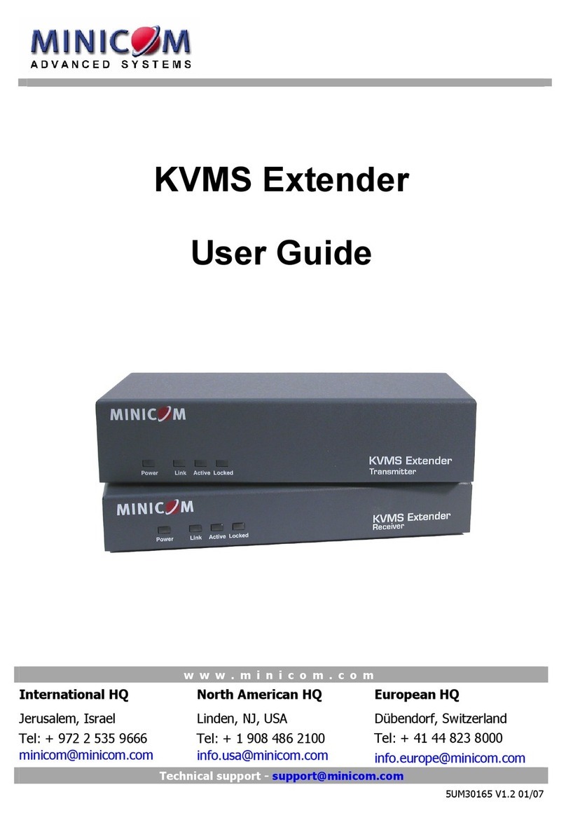 Minicom KVMS Extender user guide