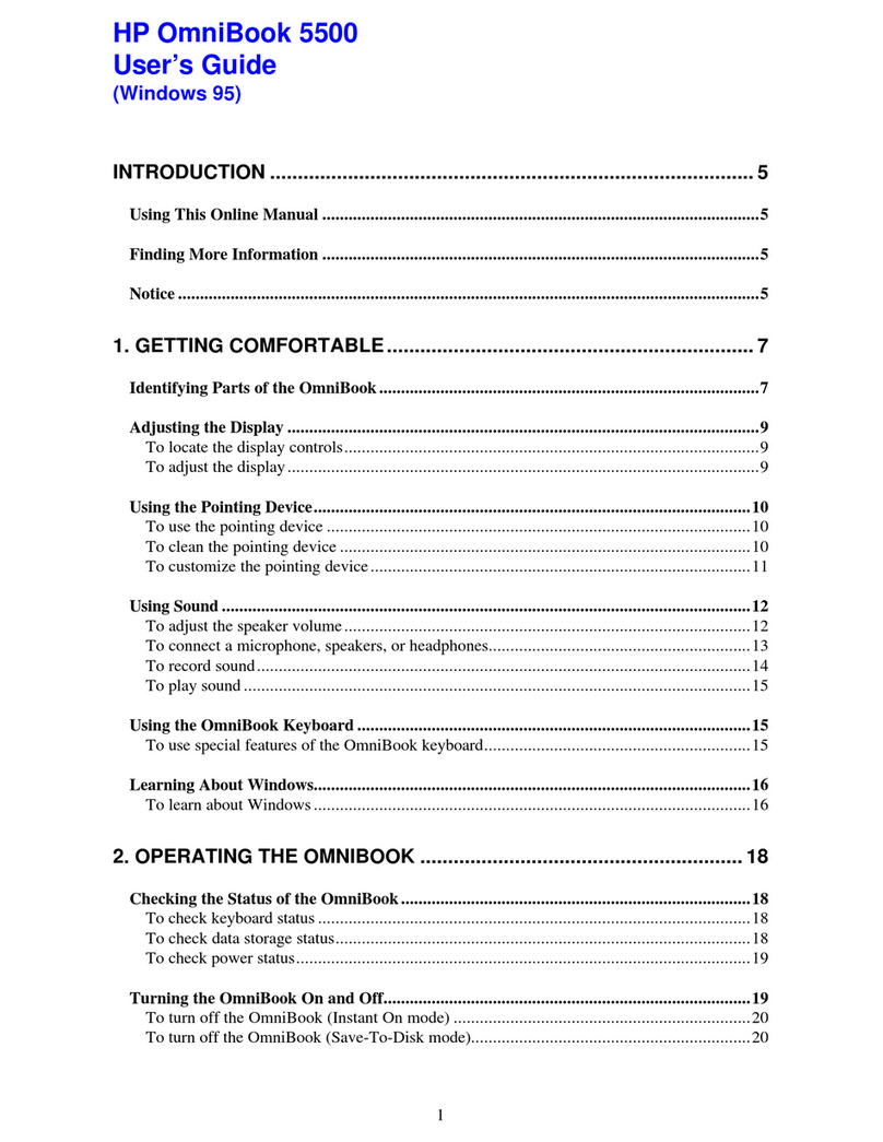 HP OmniBook 5500 PC User manual