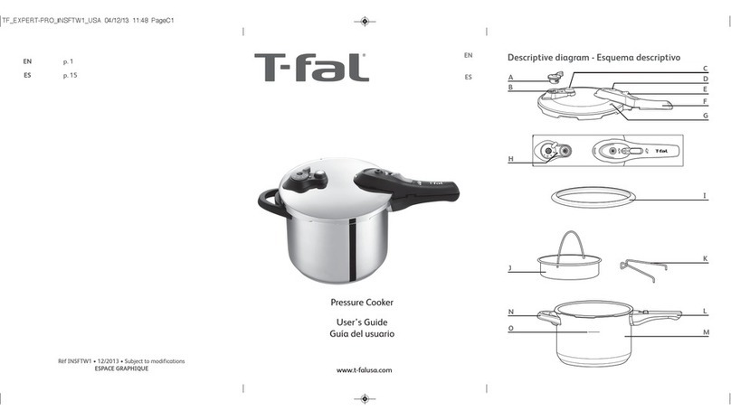T-Fal Pressure Cooker user guide
