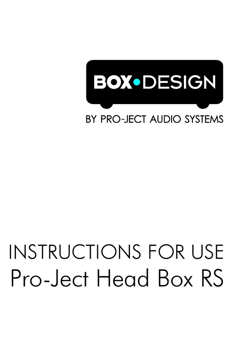 Box-Design Pro-Ject Head Box RS User manual
