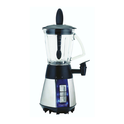 Russell Hobbs Glow Smoothie Maker Instructions and warranty