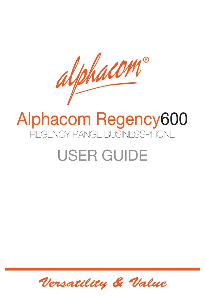 Alphacom Regency600 User manual