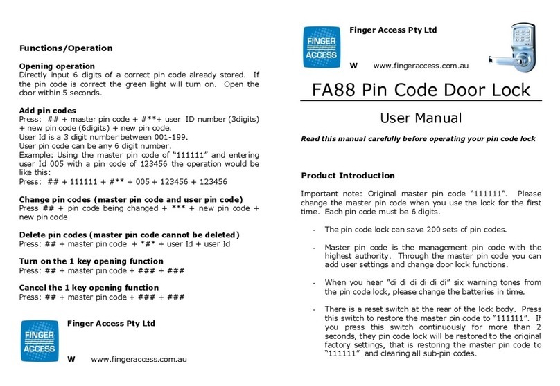 Finger Access FA88 user manual