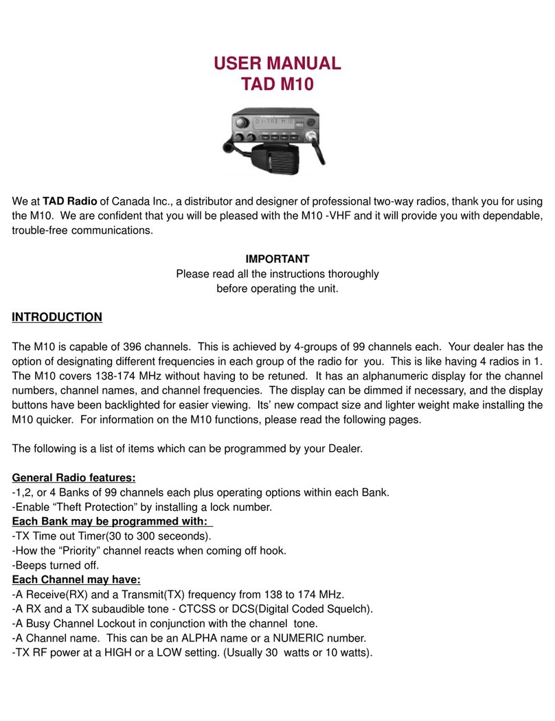 TAD M10 -VHF user manual