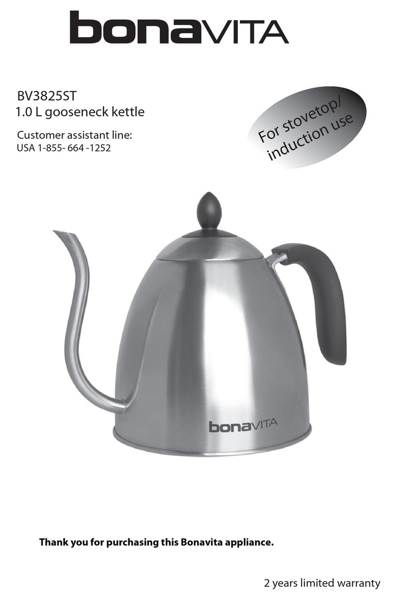 Bonavita BV3825ST User manual