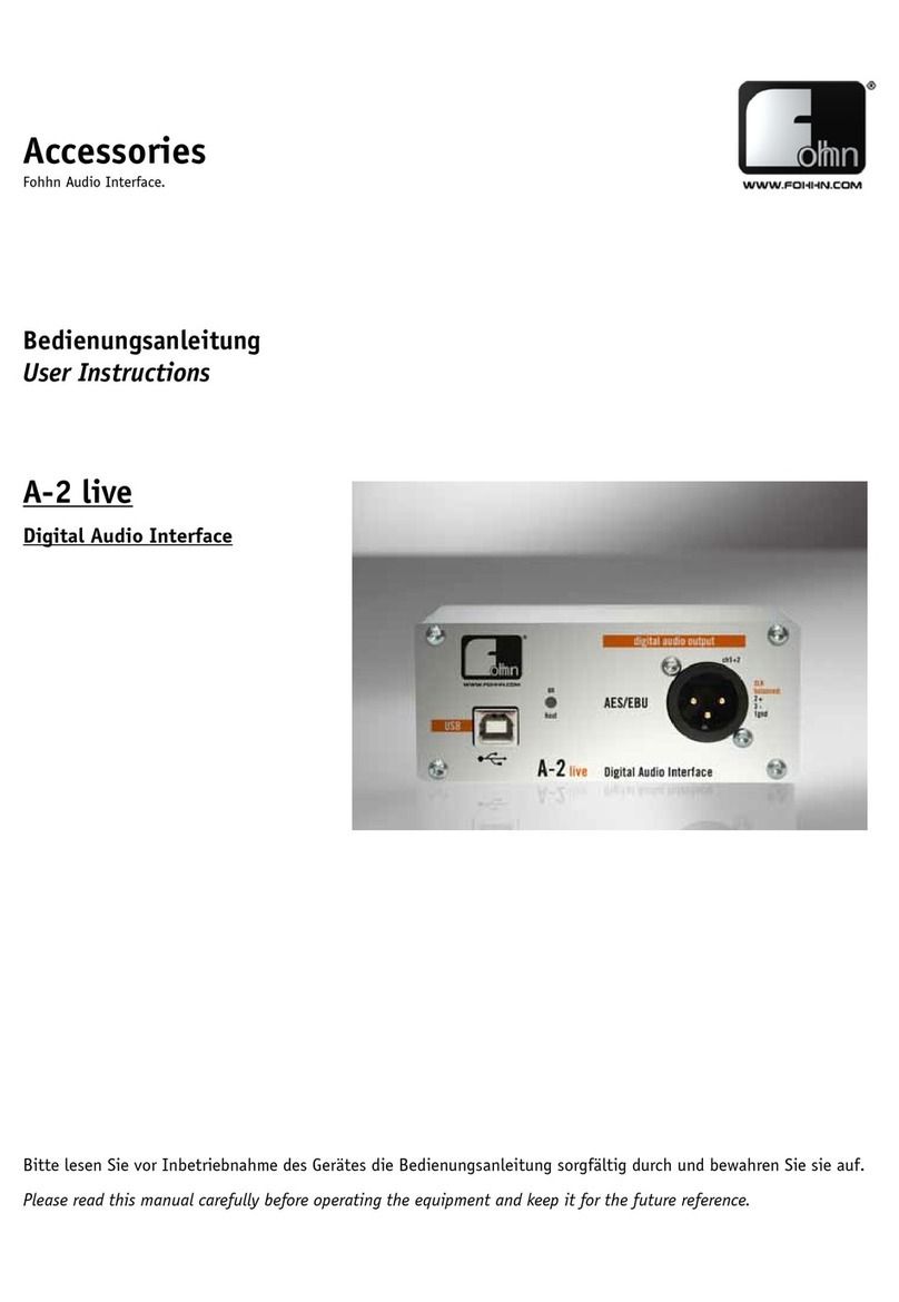 Fohhn A-2 live User instructions