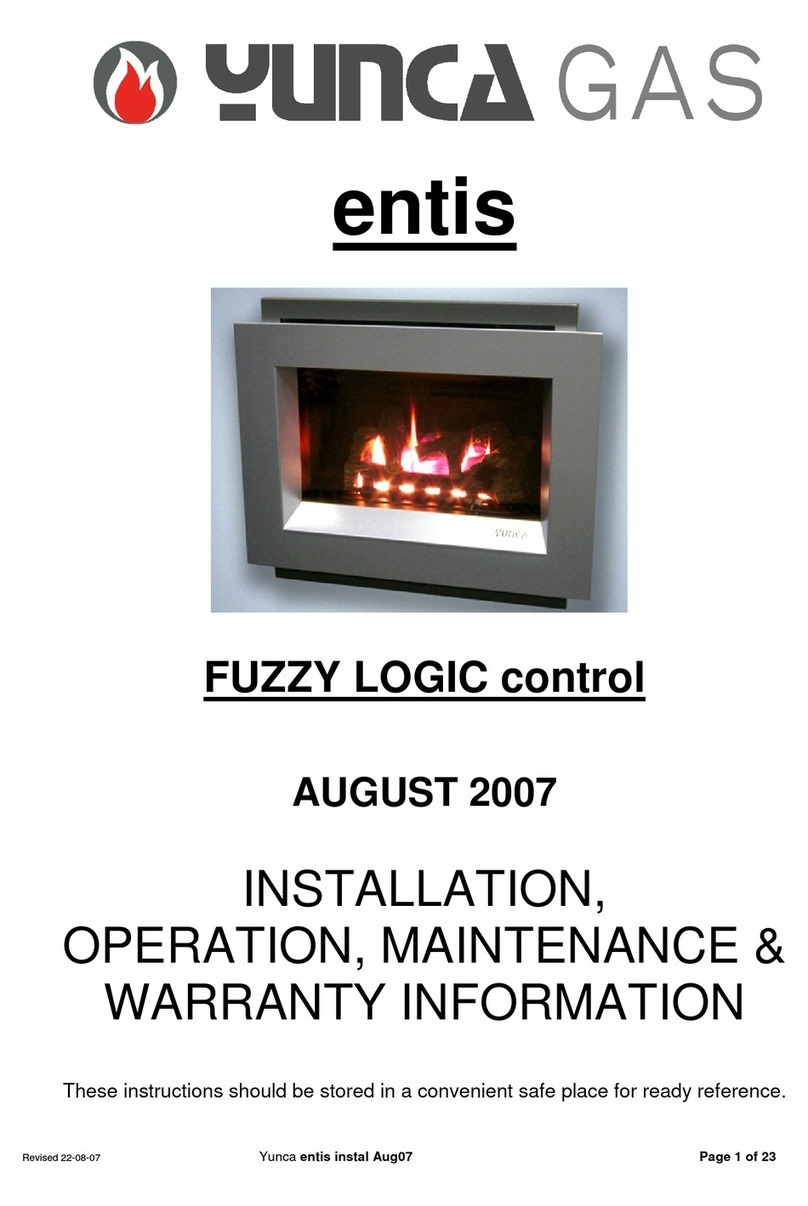 Yunca Gas entis Installation & operation manual