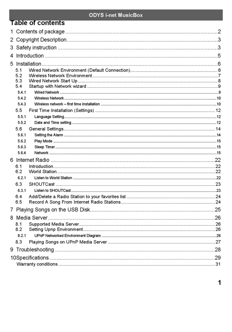 Odys i-net user manual