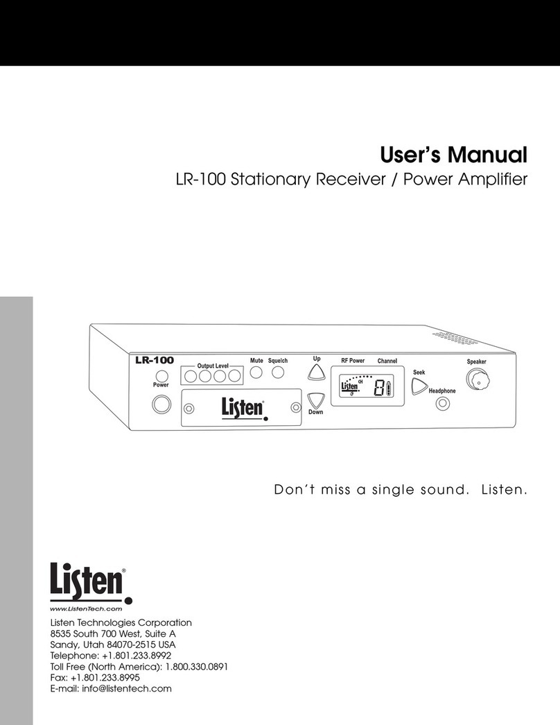 Listen Technologies LR-100 user manual
