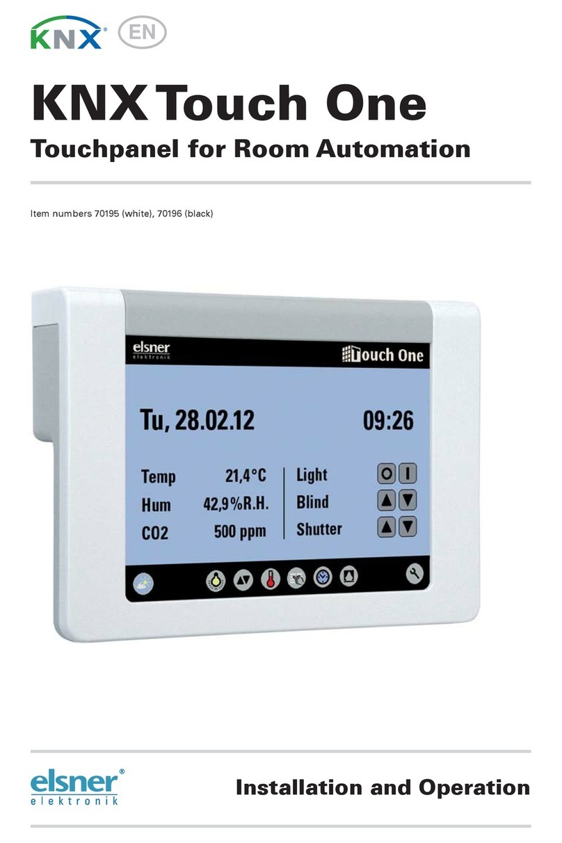 Elsner KNX Touch One Operating instructions