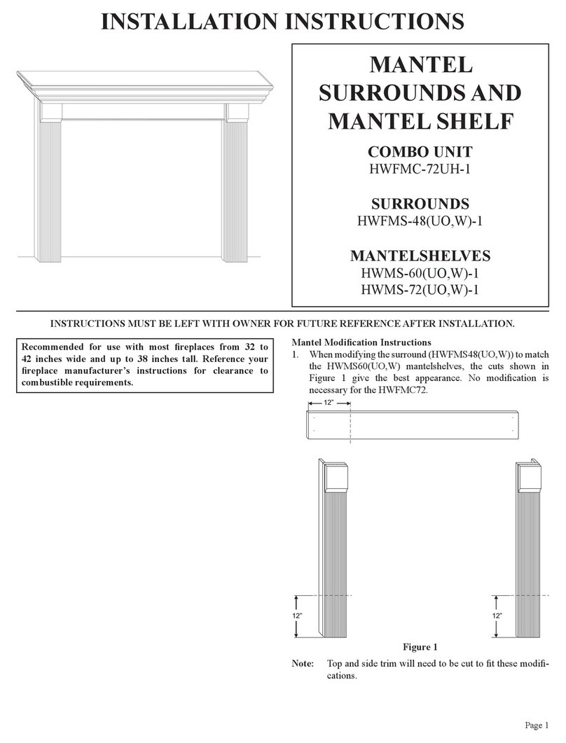 HouseWarmer HWFMC-72UH-1 installation instructions HouseWarmer HWFMC-72UH-1 installation instructions