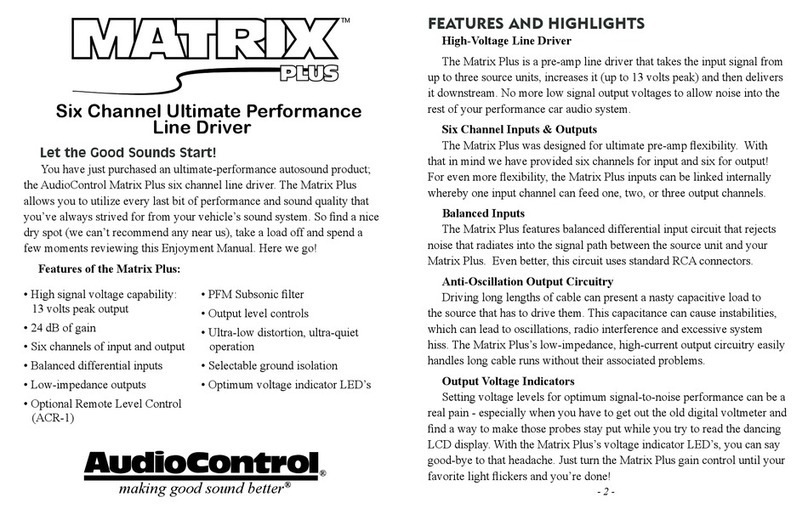 Audio Control Matrix Plus User manual