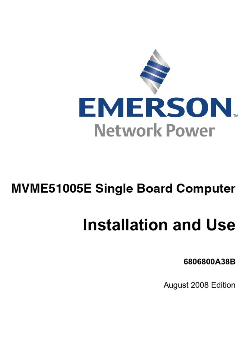 Emerson MVME51005E Installation and use