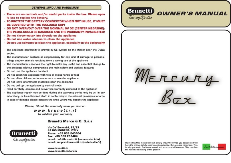 Brunetti Mercury Box owner's manual