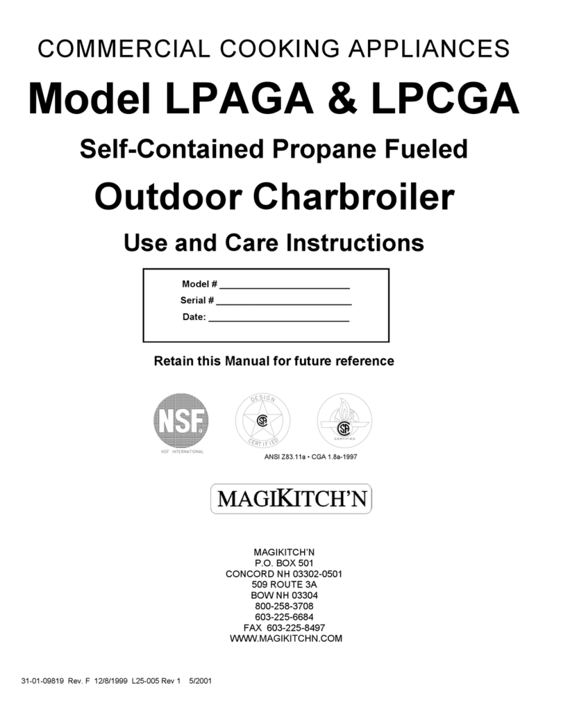 Magikitch'n LPAGA Use and care instructions