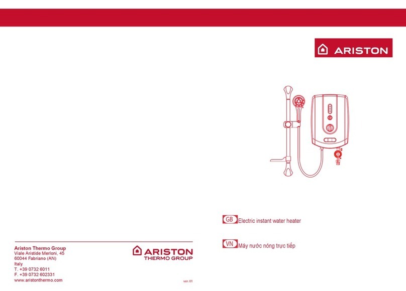 Ariston WITH PUMP instruction manual Ariston WITH PUMP instruction manual