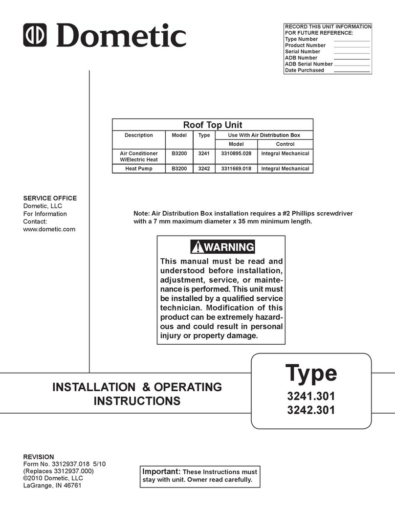 Dometic 3241.301 Manual