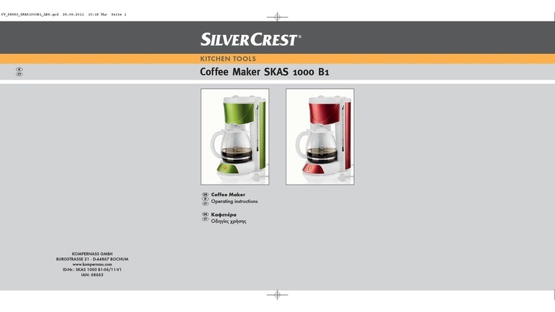 Silvercrest Cafetera SKAS 1000 B1 User manual