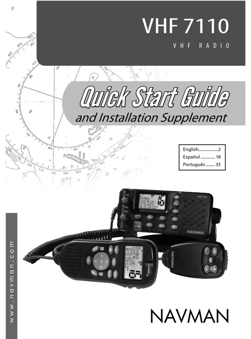 Navman VHF 7110 quick start guide