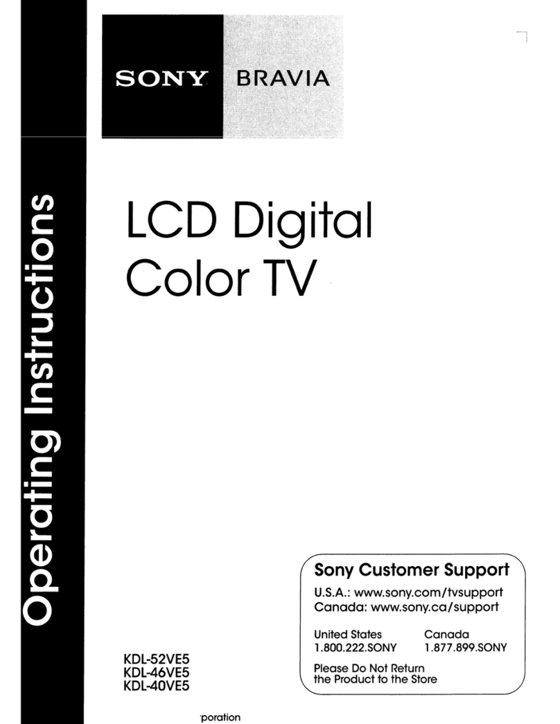 Sony Bravia KDL-52VE5 User manual
